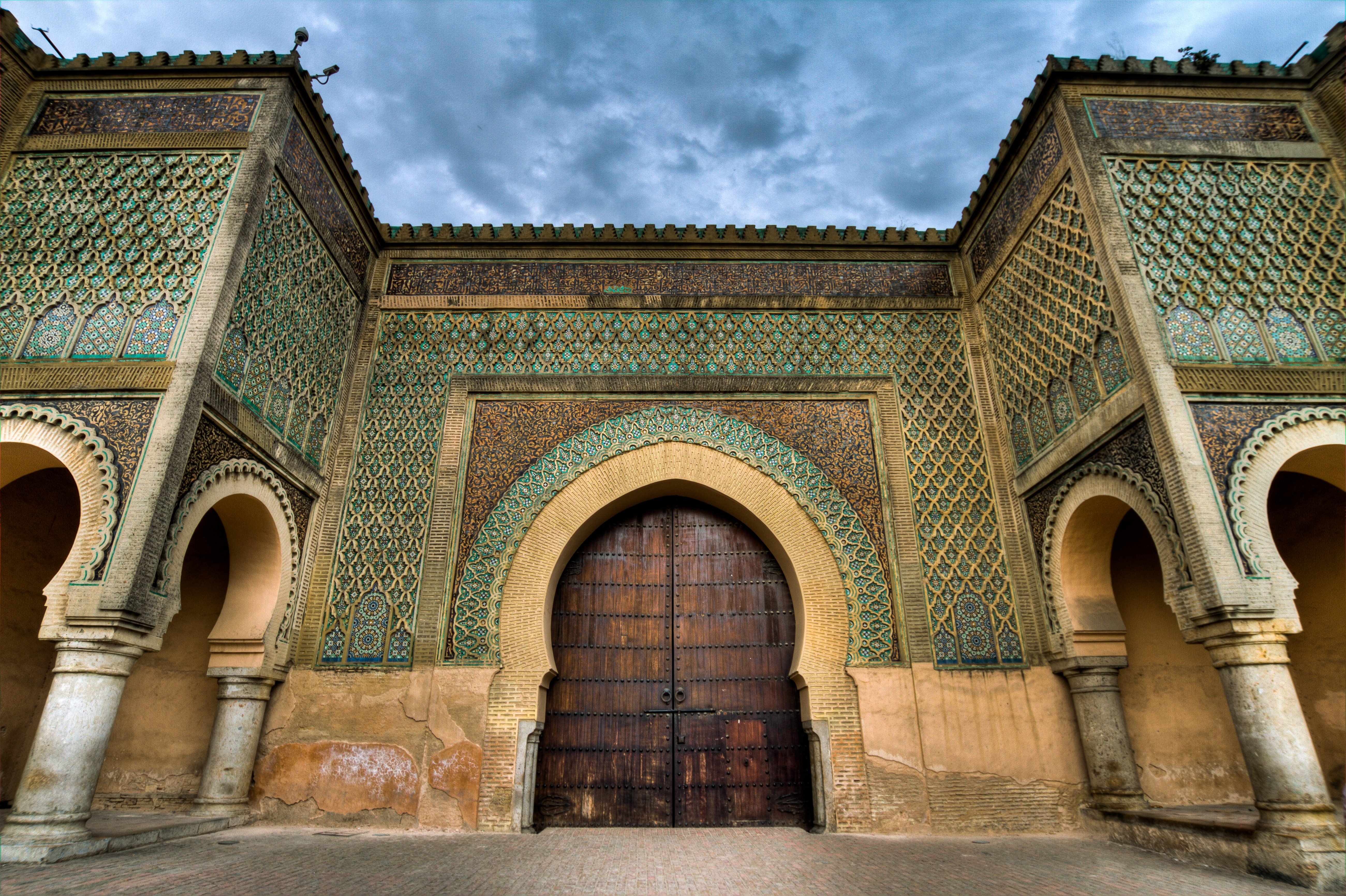 Bab Mansour gate at sunset