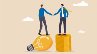 Handshake Idea and Money Graphic