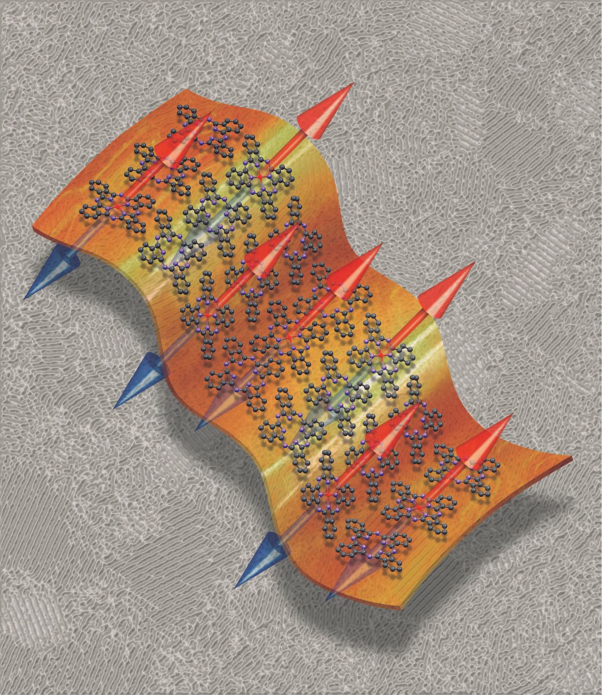 Here a think film of phthalocyanine showing electrons in both the &quot;up&quot; and &quot;down&quot; states (or &quot;0&quot; and &quot;1&quot;), a feat that could be key to building future computing devices, such as spintronics computers. 