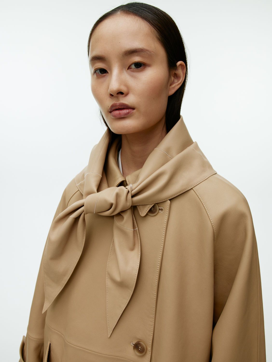 Triangle Leather Scarf