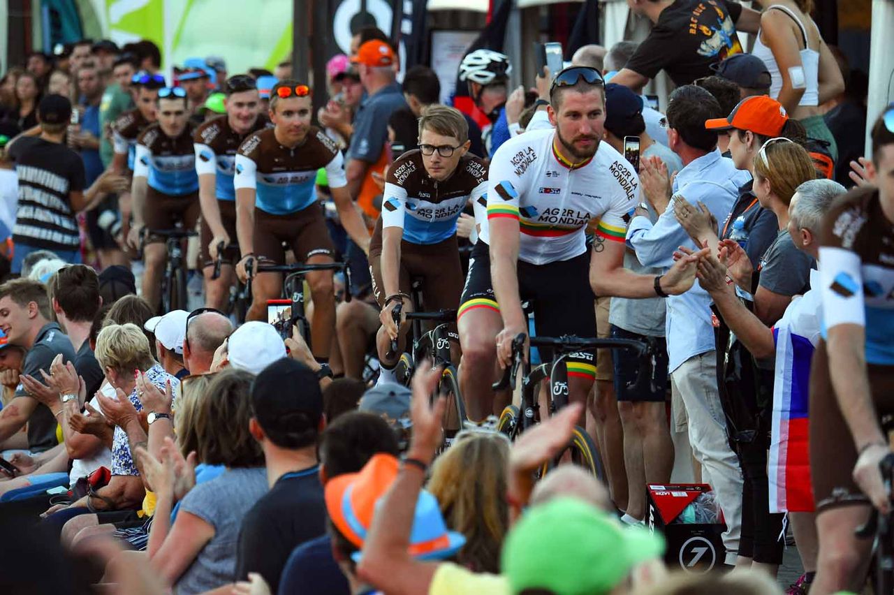 Lithuanian champion Gediminas Bagdonas and his AG2R La Mondiale team.