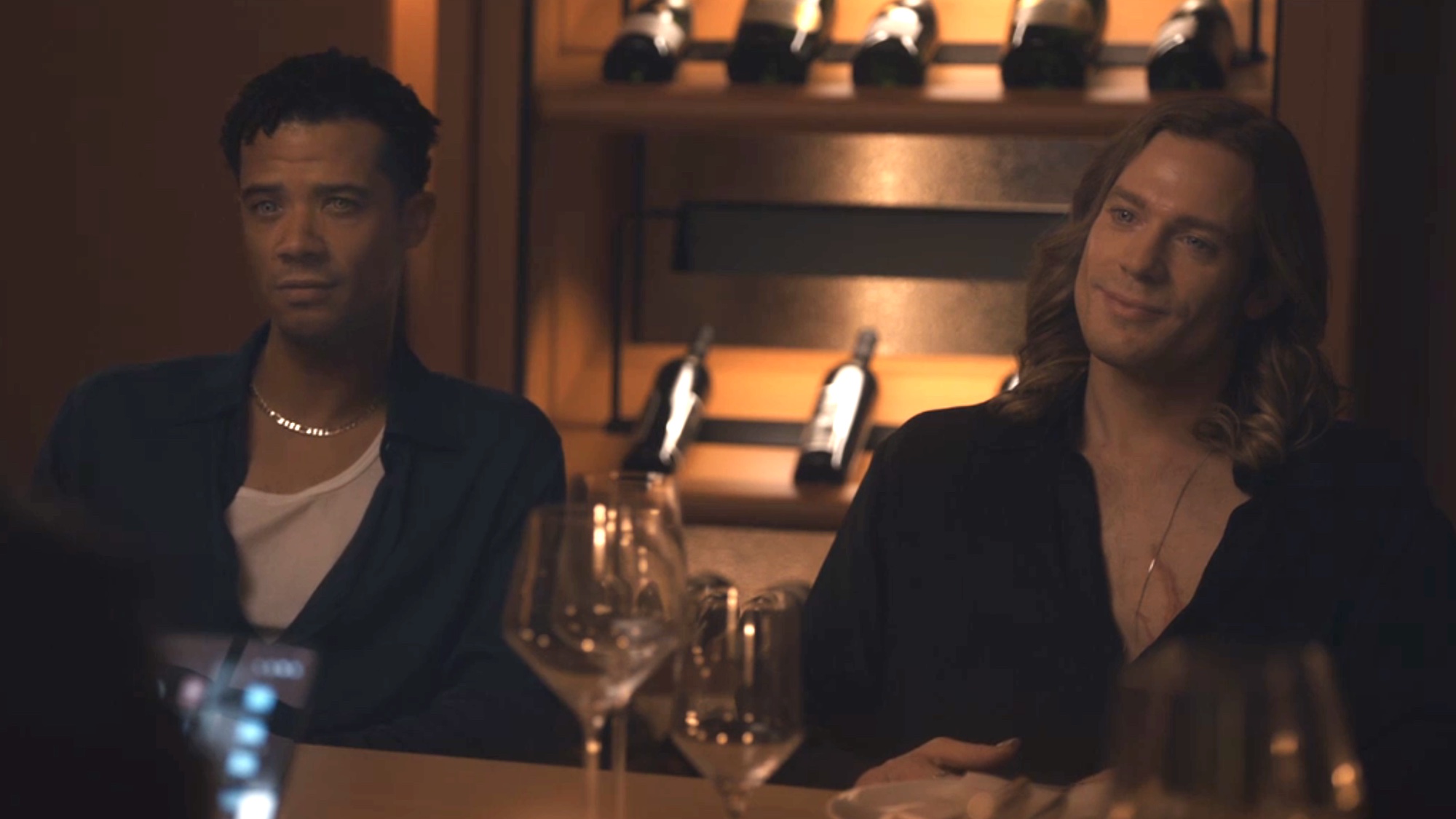Lestat and Louis talking to Daniel in The Vampire Lestat.
