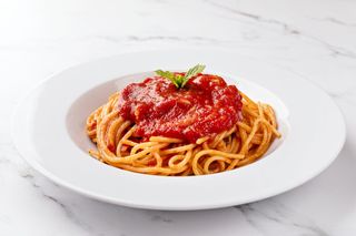 Spaghetti with pasta sauce