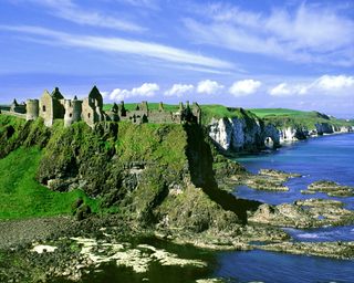 castle ruins by the sea