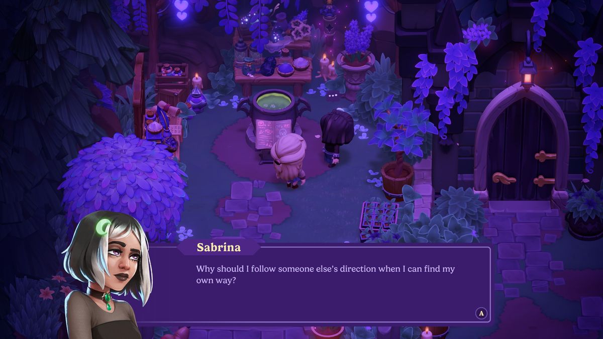 Moonlight Peaks - Sabrina says "Why should I follow someone else's direction when I can find my own way?"