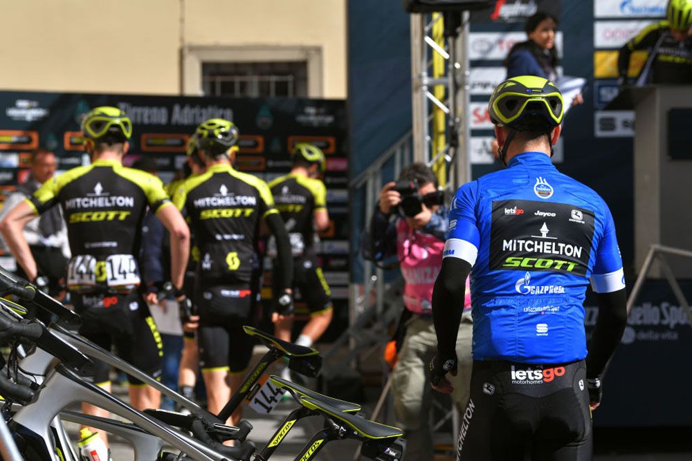 Riders head to the start of stage 2 at Tirreno-Adriatico
