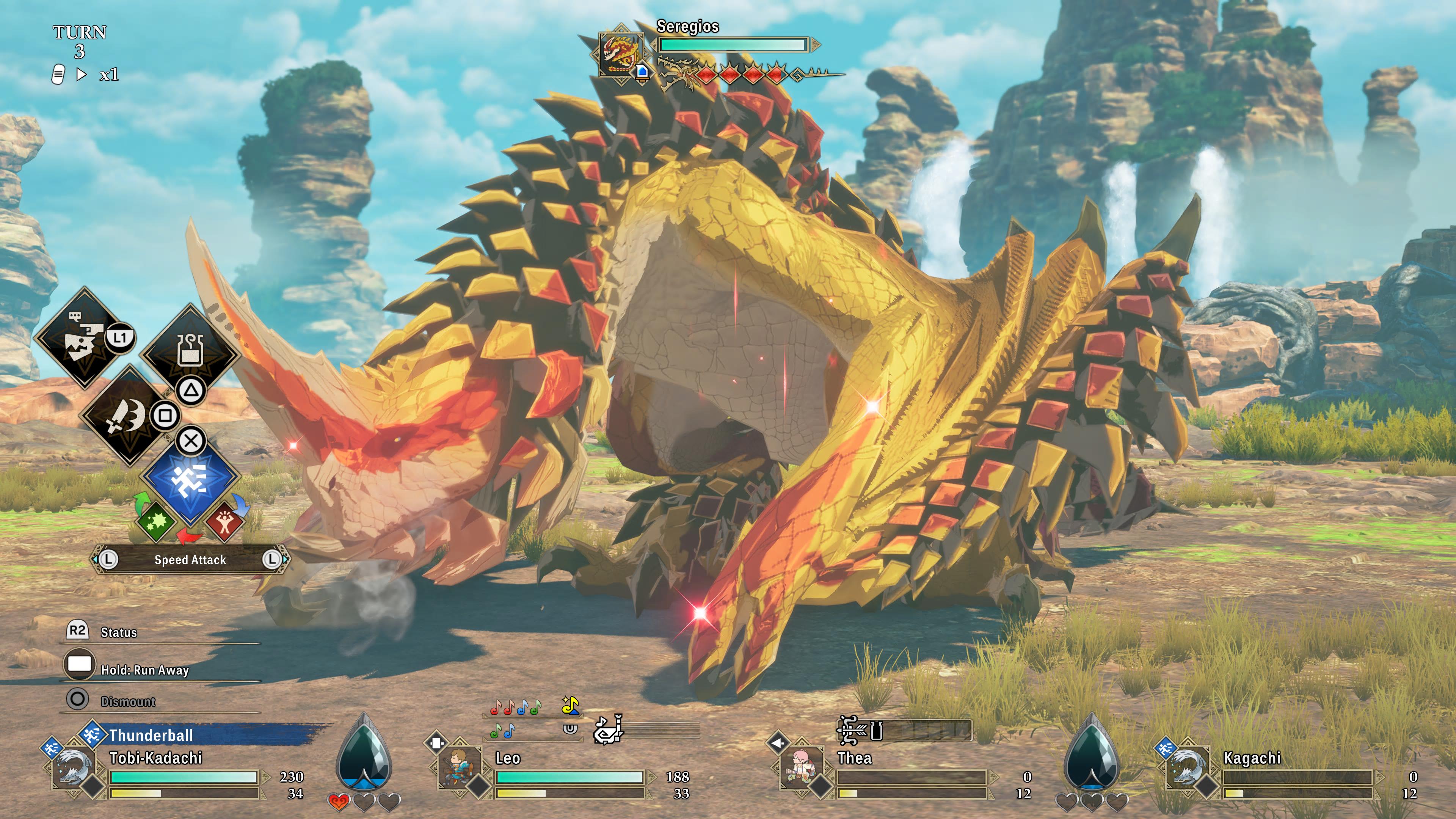 Monster Hunter 3 screens, colourful anime style game images