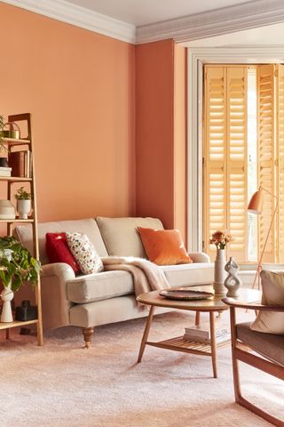 Shutters in a living room by California Shutters