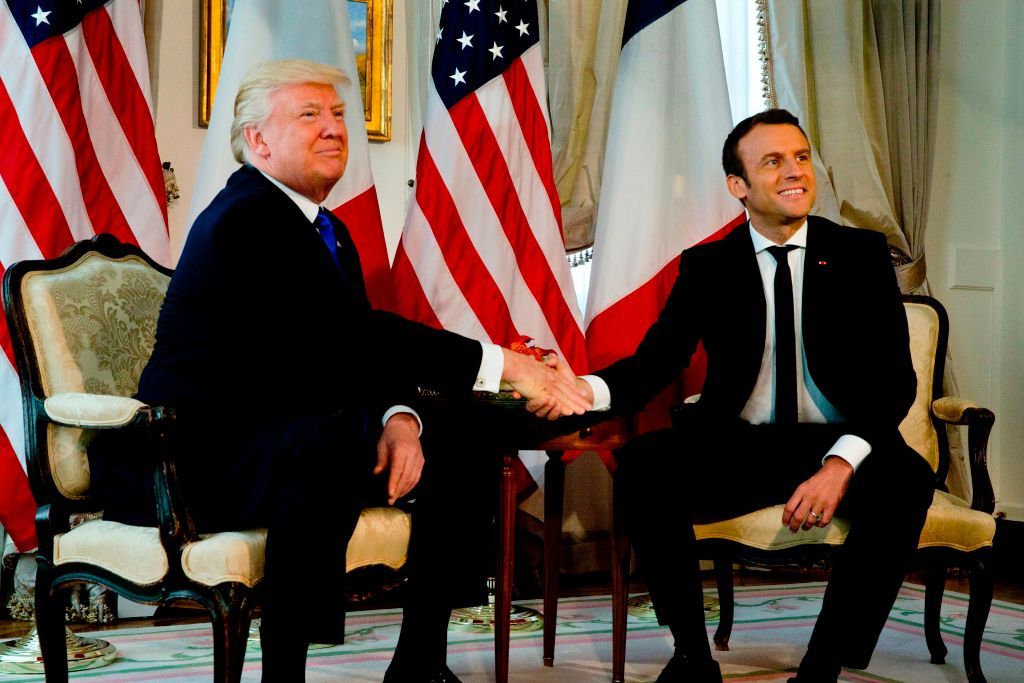 President Trump and French President Emmanuel Macron.