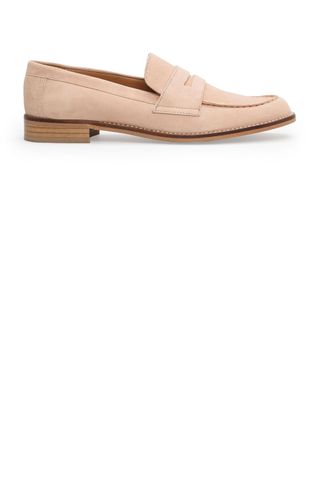 Mango Nude Leather Penny Loafers, £79.99
