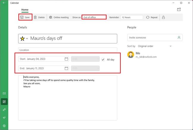 How to create an Outlook 'Out of Office' calendar entry | Windows Central