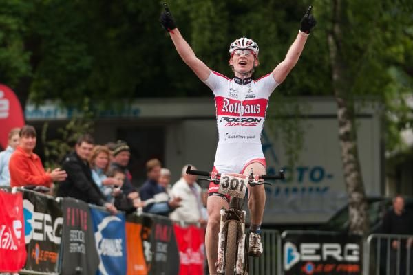 Christian Pf&auml;ffle (Rothaus Poison-Bikes) wins the junior race