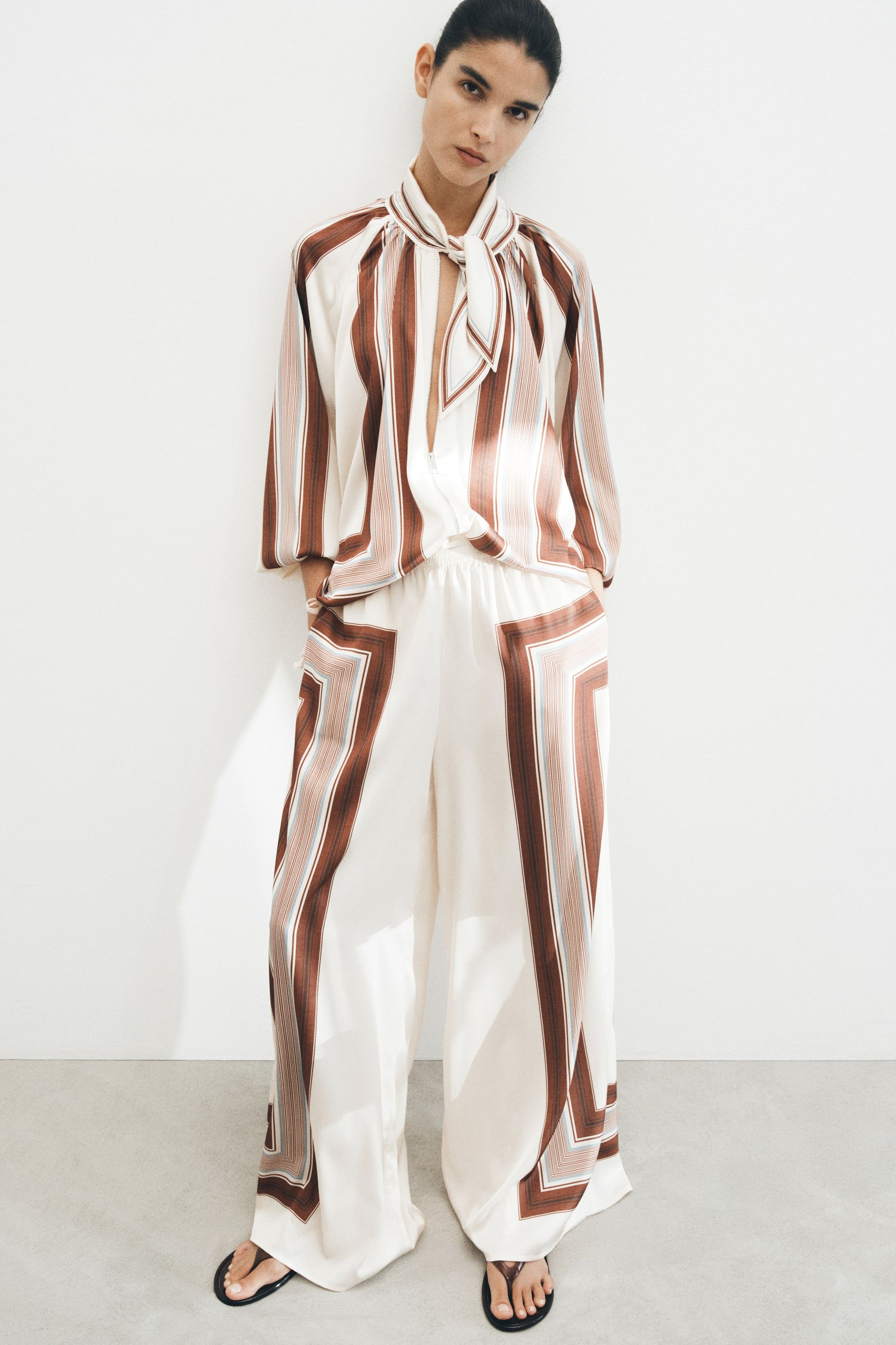 Satin Drawstring Trousers
