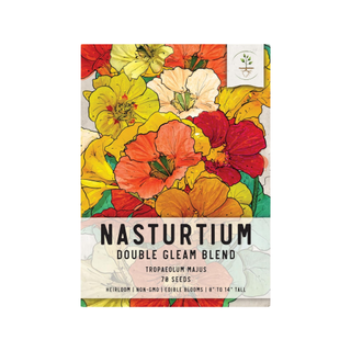 A packet of nasturtium seeds