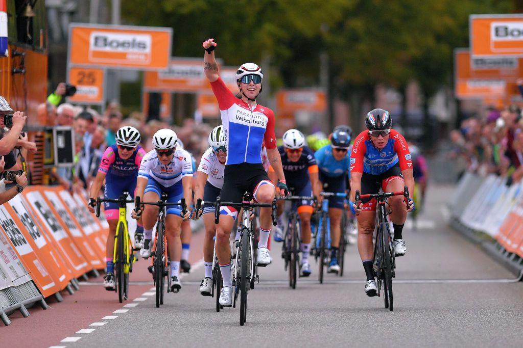 Dutch road race champion Lorena Wiebes (Parkhotel Valkenburg) wins stage 1 of the 2019 Boels Ladies Tour