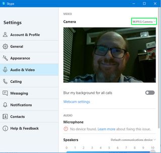 Change Skype Settings to Use Raspberry Pi as a Webcam