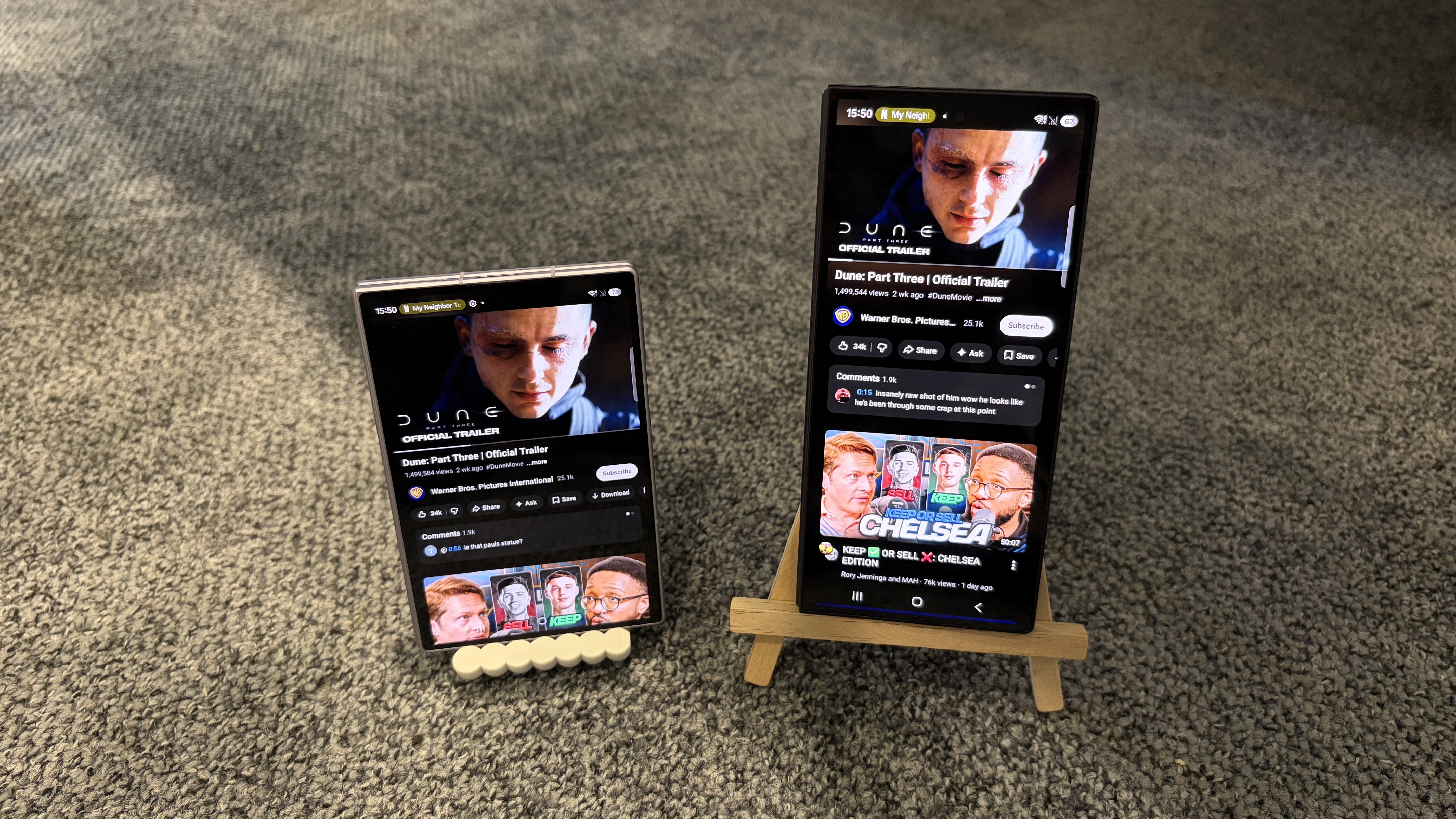 Galaxy Z Fold 8 vs Galaxy Z Fold 8 Ultra screen comparison