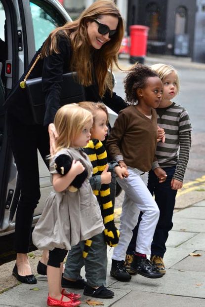 Angelina Jolie and Gwen Stefani and their children