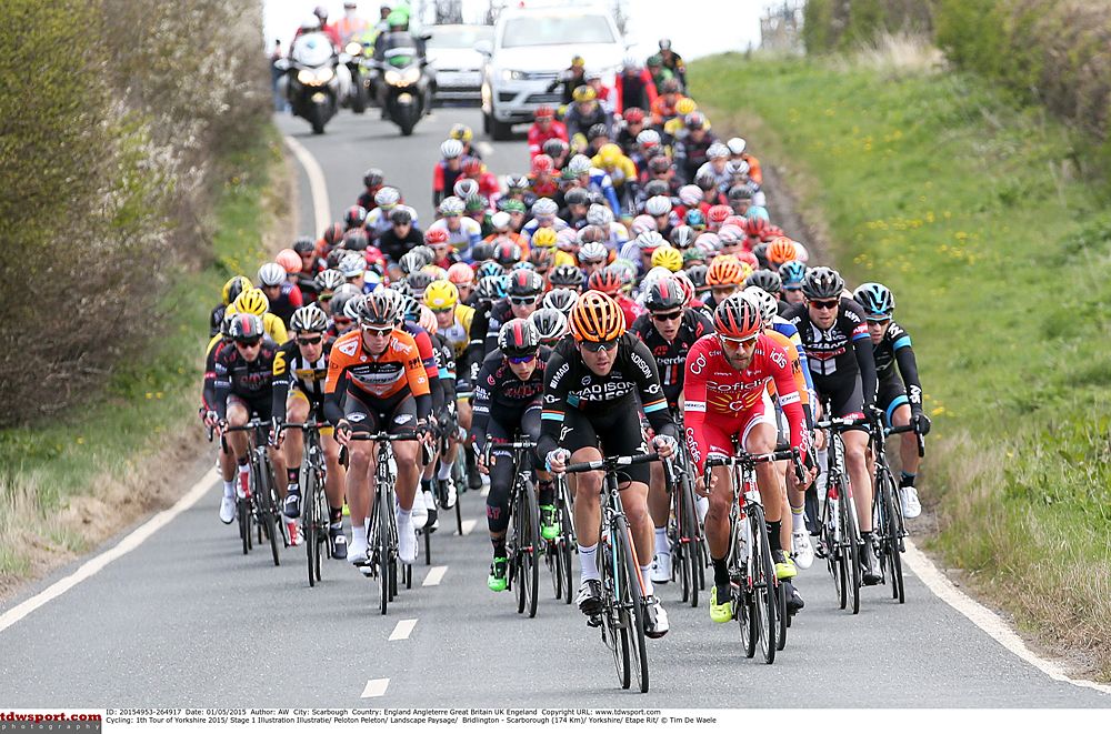The peloton at the Tour de Yorkshire