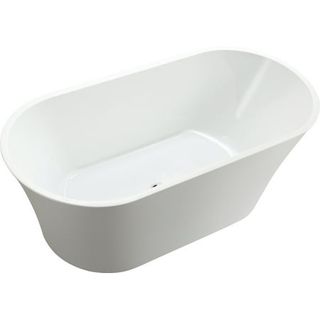 Vanity Art 62" X 30" Acrylic Freestanding Bathtub Contemporary Soaking Tub With Pop-Up Drain, Va6809