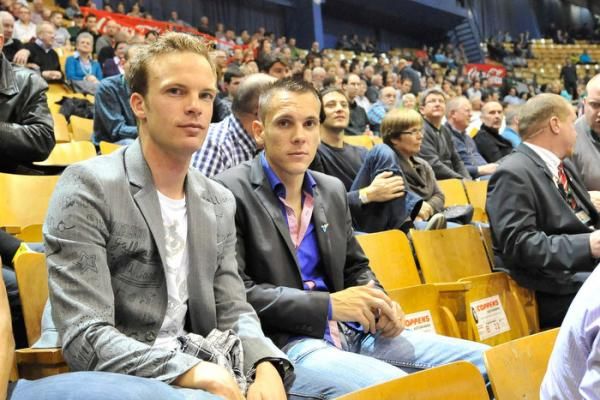 Philippe Gilbert and Iljo Keisse in the stands