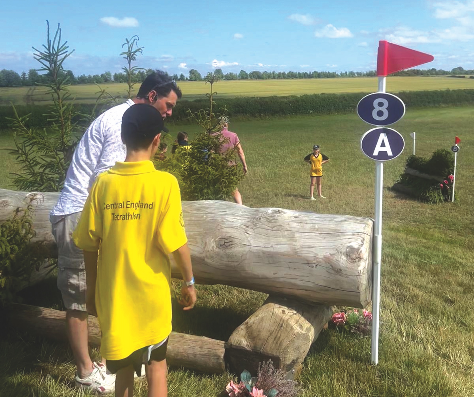 Tetrathlon cross-country course obstacle, walking the course