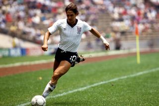 Gary Lineker in action for England against Argentina in the 1986 World Cup quarter-final