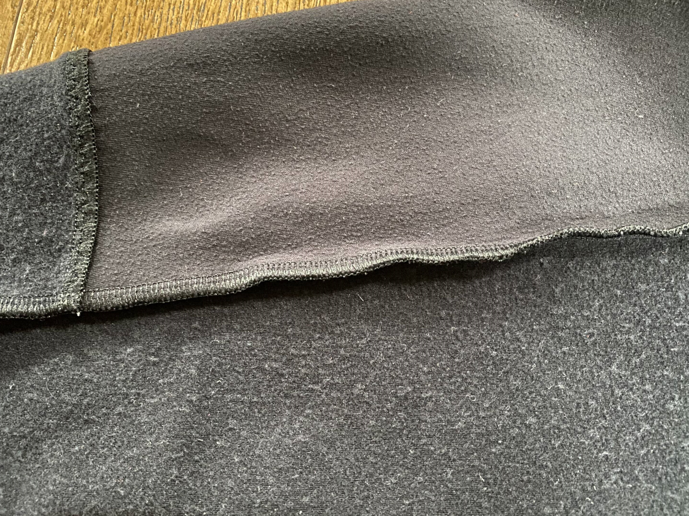 Fleecy inner looks different but doesn't feel it.