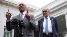 Hakeem Jeffries and Chuck Schumer