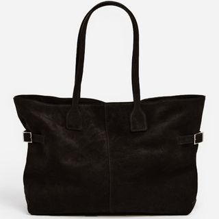 Lesley Tote Bag Suede Black