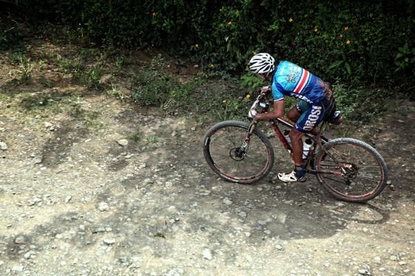 Even with 500 racers, there were lonely spots on course