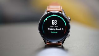 Close up of the Amazfit GTR 3 PRO smartwatch