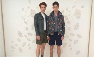 Shirts came printed with ginkgo leaves, and lightly quilted jackets with a swirling embroidered