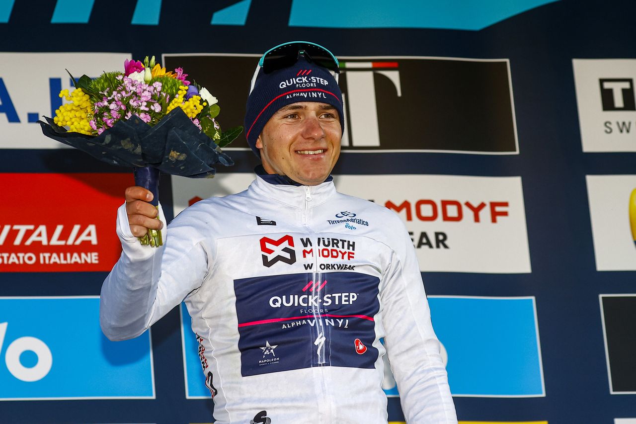 Tirreno Adriatico 2022 - 57th Edition - 2nd stage Camaiore - Sovicille 219 km - 08/03/2022 - Remco Evenepoel (BEL - Quick-Step Alpha Vinyl Team) - photo Luca Bettini/SprintCyclingAgency&Acirc;&copy;2022