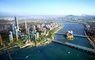 Dream Hub Yongsan IBD aerial view