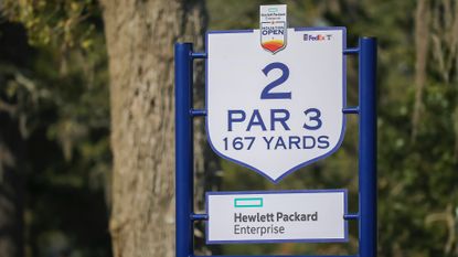 Par in golf - par 3 tee sign