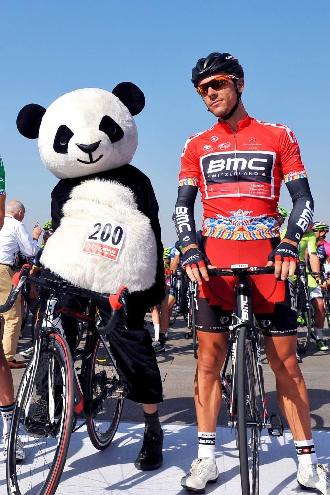 Philippe Gilbert and his new panda friend