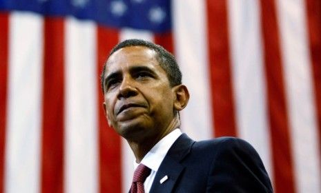 Sen. Barack Obama speaks during a campaign rally in Florida on Nov. 3, 2008 â€” the day before he was elected president.