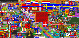 The final canvas of an r/Place annual community event.