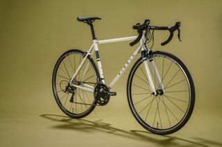 Ribble Endurance 725 road bike with steel frame and white paint job