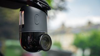 70mai 4K Omni dashcam in a car windshield