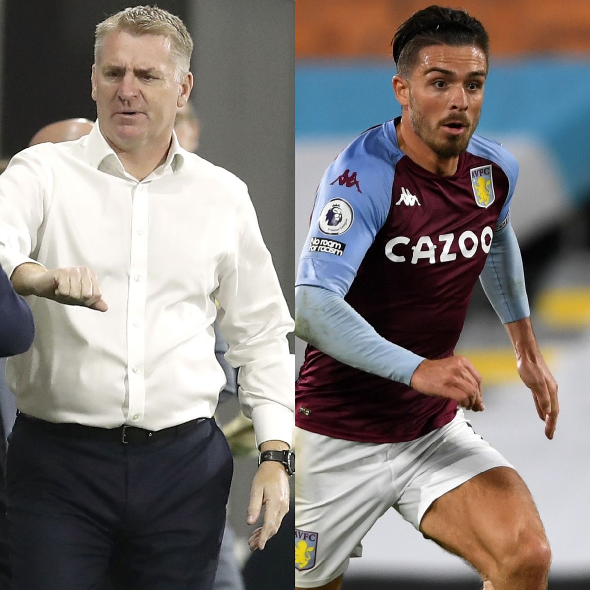 Dean Smith and Jack Grealish