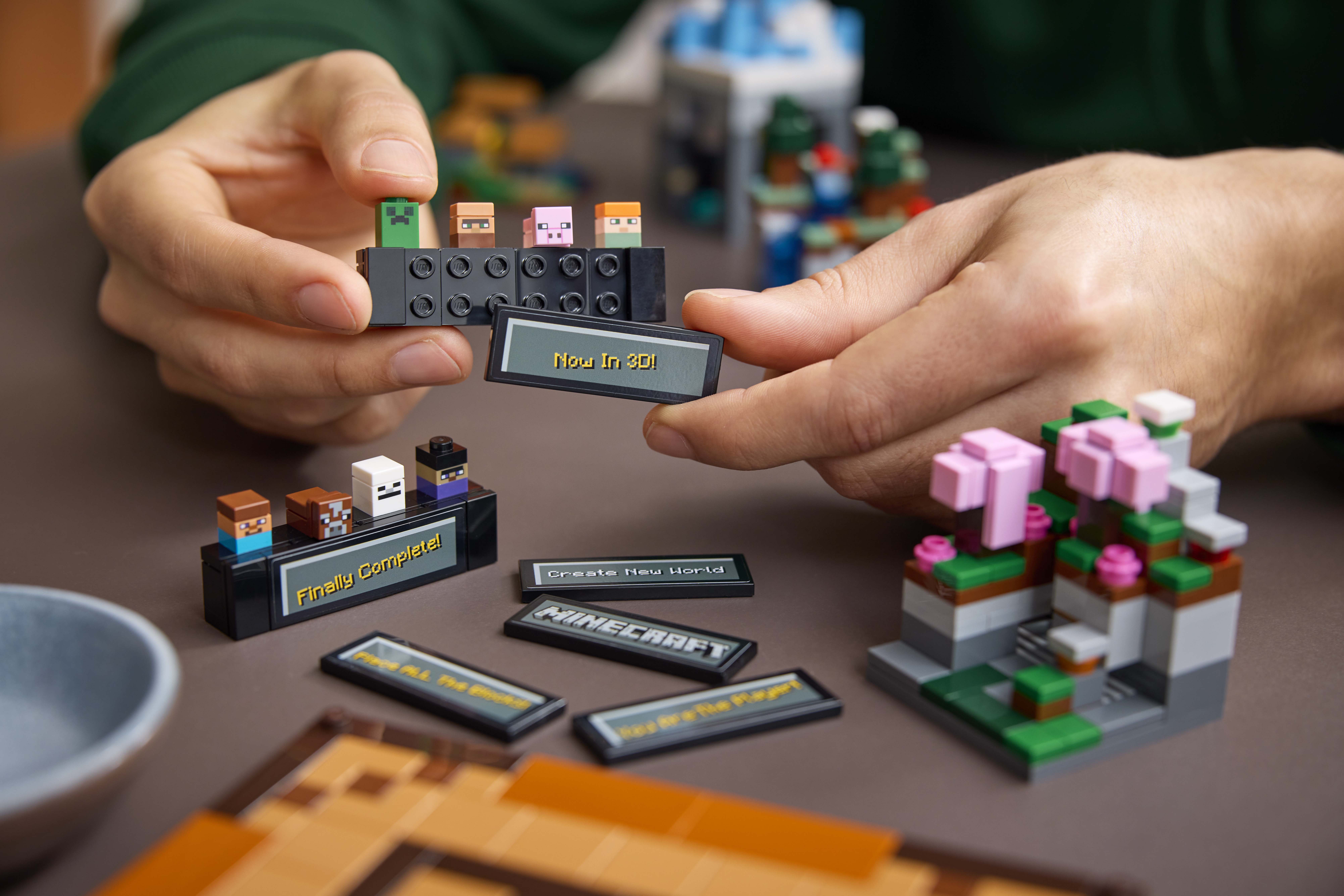 Microfigures Lego Minecraft et autocollants Minecraft