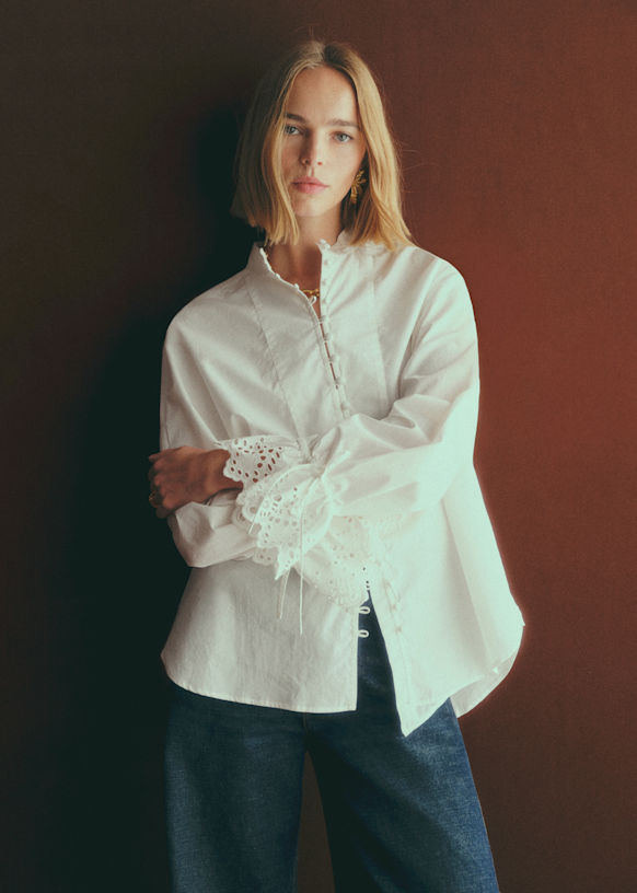 Faria Shirt - Ecru - Organic Cotton - Organic Textile - Sézane