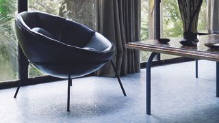 Lina Bo Bardi's Bowl chair inside the designer's own home, 1951