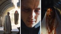 Split image showing three scenes from the Dune: Part 3 trailer