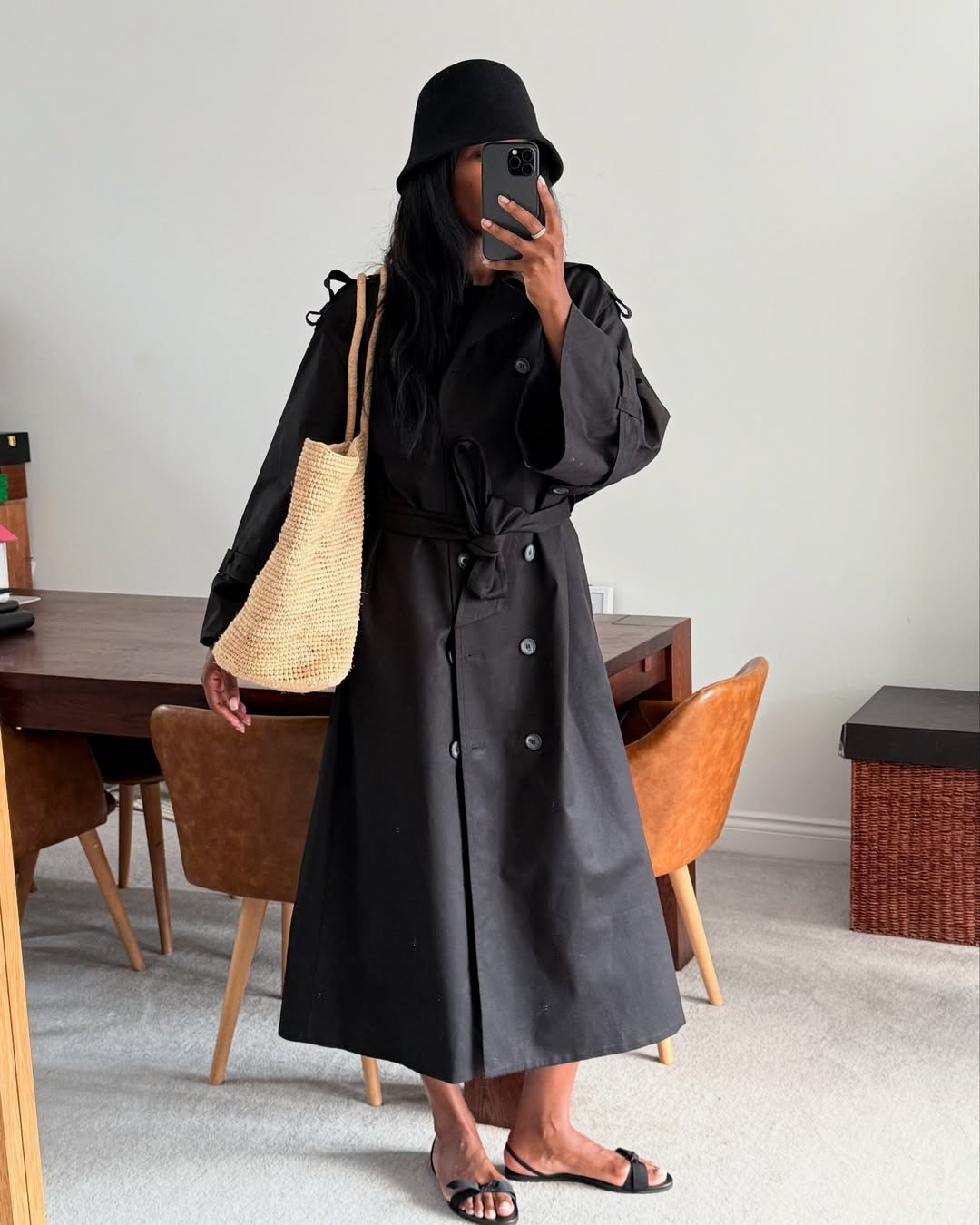 Influencer wearing a wool bucket hat