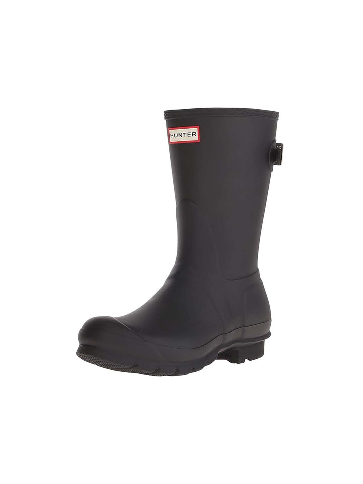 Hunter Women's Original Back Adjustable Short Rain Boots, Black, 11
