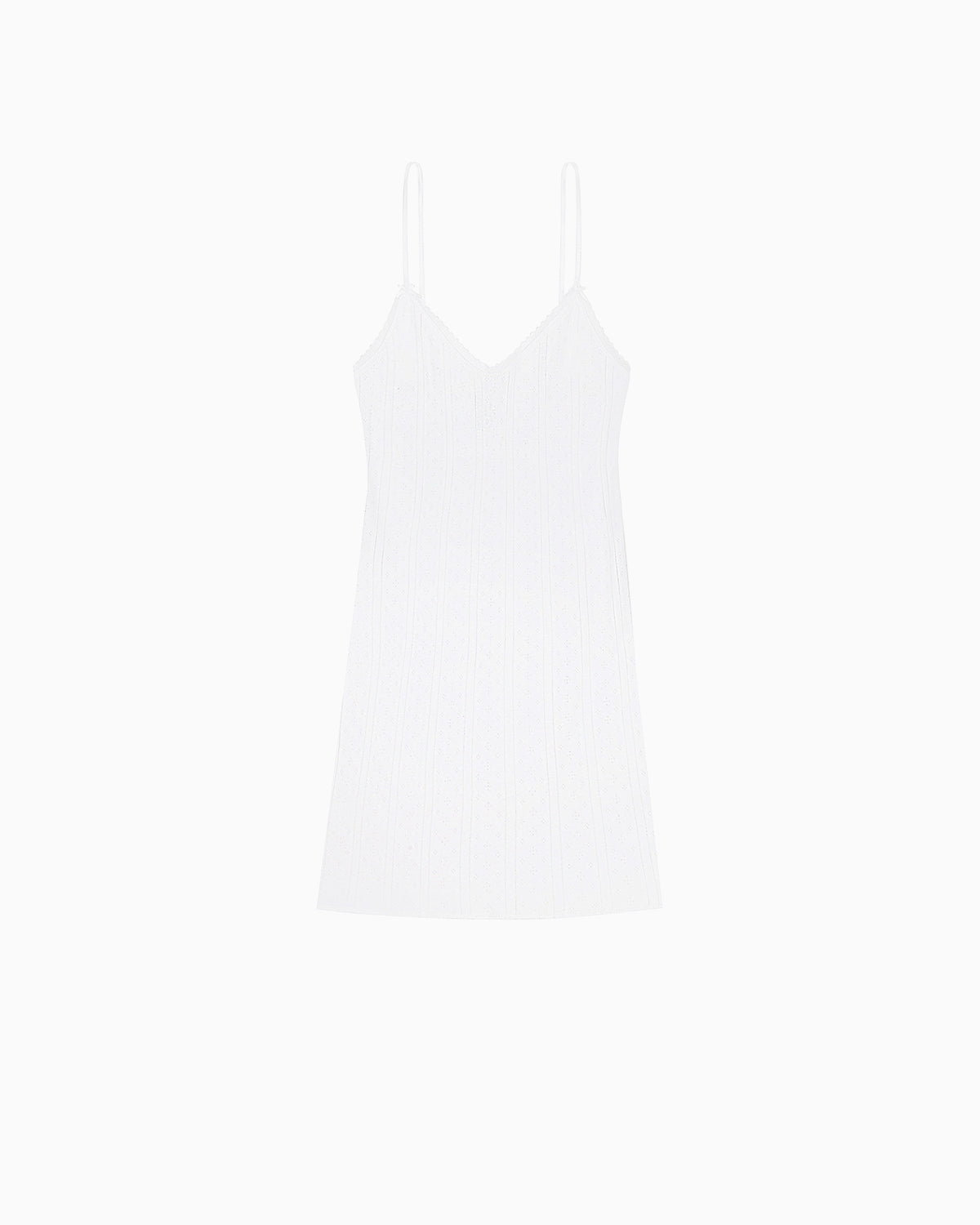 The Cami Slip: White Pointelle