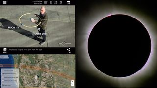 The Exploratorium's free total eclipse app can be used to watch live video of the eclipse as well as informational and safety videos about the event. Users can determine the percentage of totality that will be visible from their location, using an interactive map.